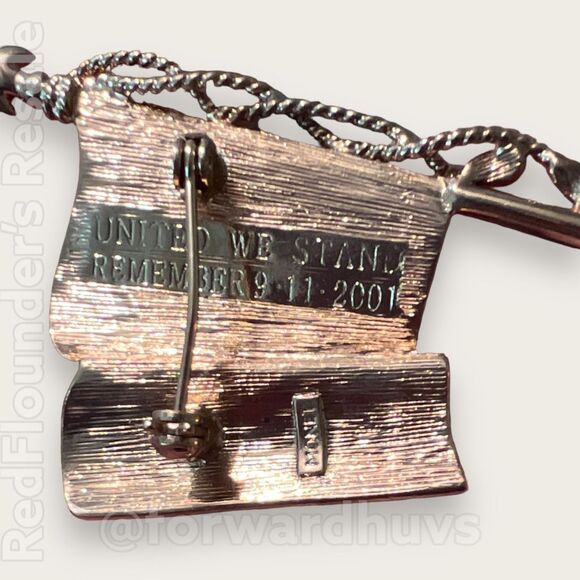 Monet - United We Stand - Remember 9-11-2001 Brooch - Picture 5 of 8